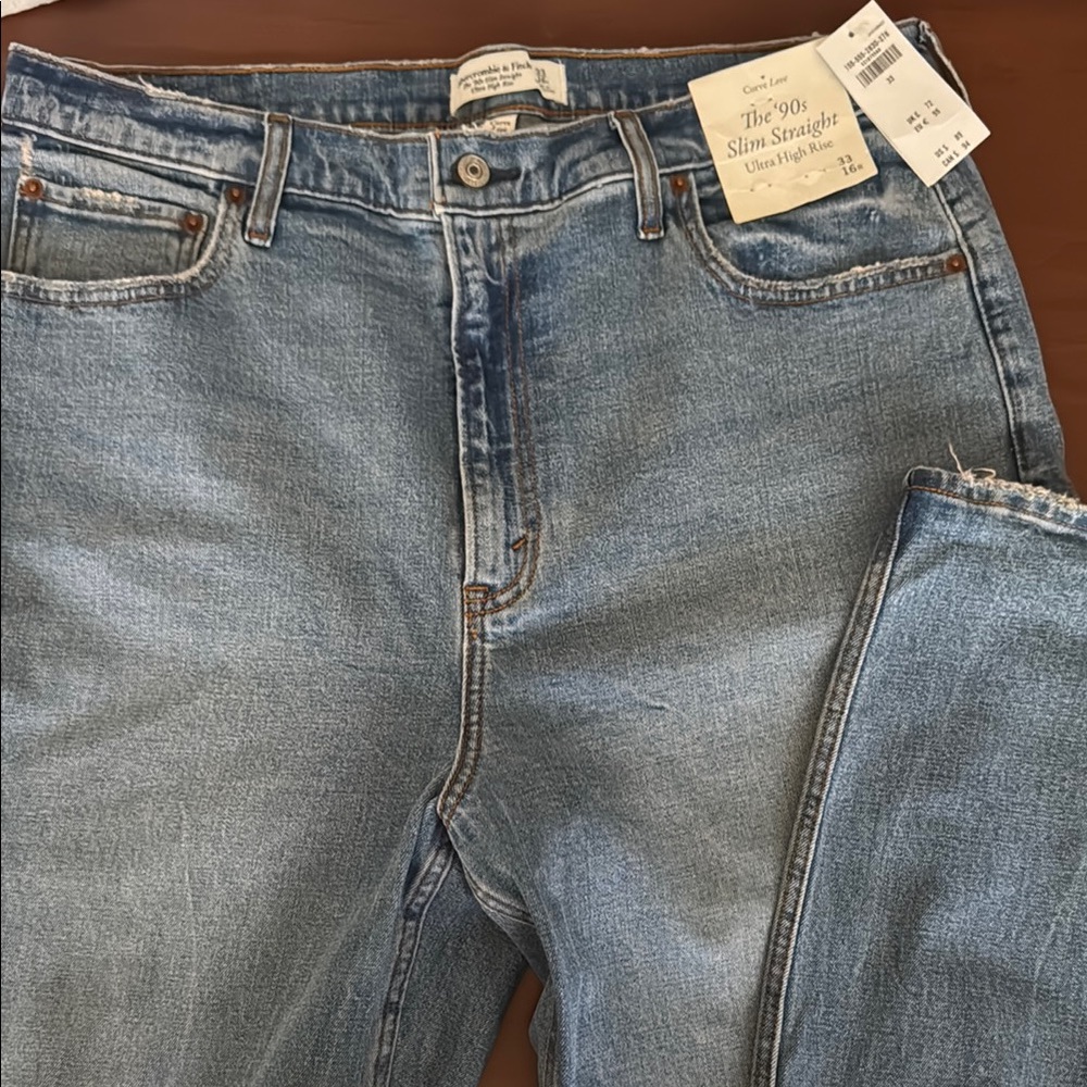 Abercrombie women’s Jeans slim straight high rise size 16